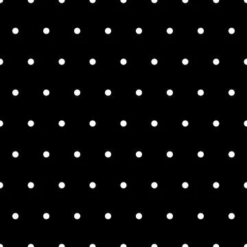 Seamless pattern. Black background with white dots . Vector illustration. Stock Illustration