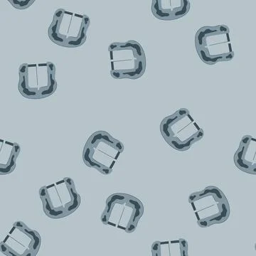 Seamless pattern black buckle belt cartoon vector Ilustração Stock