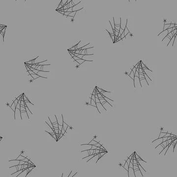 Seamless pattern black cobweb cartoon vector イラスト素材