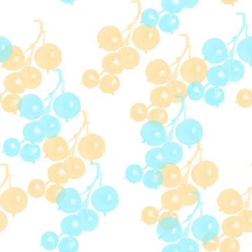 Seamless pattern with black currant Stock Illustration