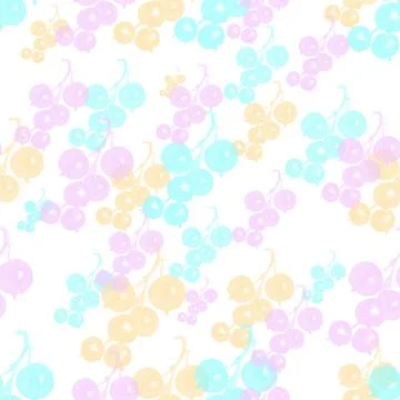 Seamless pattern with black currant Stock Illustration