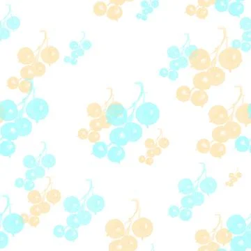 Seamless pattern with black currant Stock Illustration