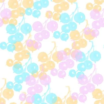 Seamless pattern with black currant Stock Illustration