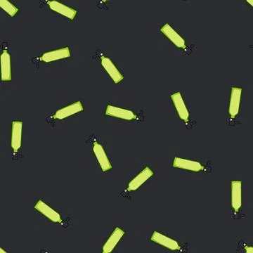 Seamless pattern black diving cylinder cartoon vector 스톡 일러스트