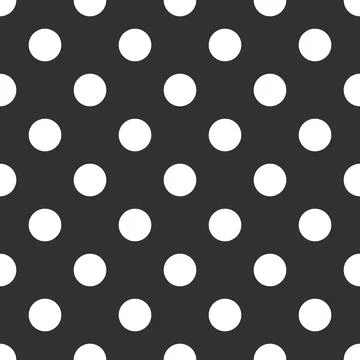 Seamless pattern with black dots on with background. Stock Illustration