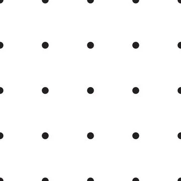 Seamless pattern with black dots with a lot of space between the circles. Stock Photos