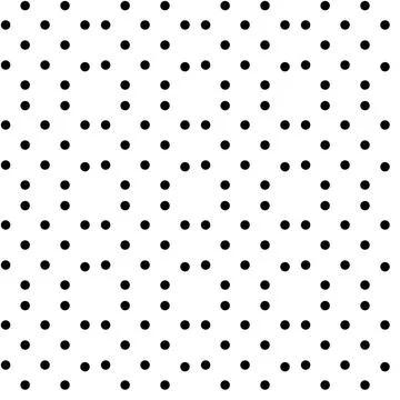 Seamless pattern of black dots on white background.  Beautiful dotted circula Stock Illustration