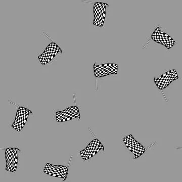 Seamless pattern black finish flag cartoon vector 库存插图