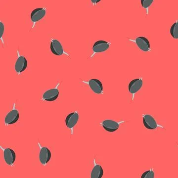 Seamless pattern black frying pan cartoon vector Stock Illustration