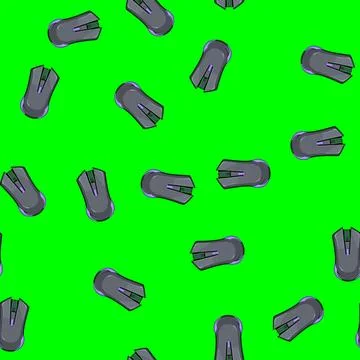 Seamless pattern black game mouse cartoon vector Stock Illustration