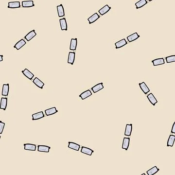 Seamless pattern black geek glasses cartoon vector 库存插图