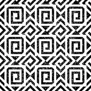Seamless pattern with black geometric forms 2 7557 Stock Illustration
