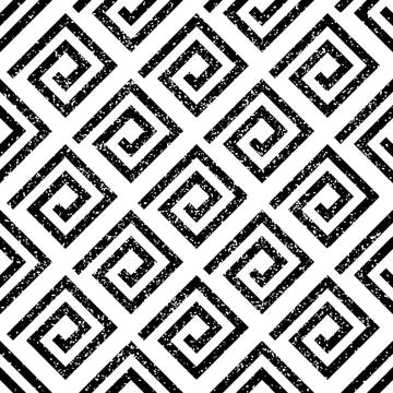 Seamless pattern with black geometric forms 7558 Illustrazione stock