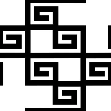 Seamless pattern with black geometric forms-texture 11- 7906 Illustrazione stock