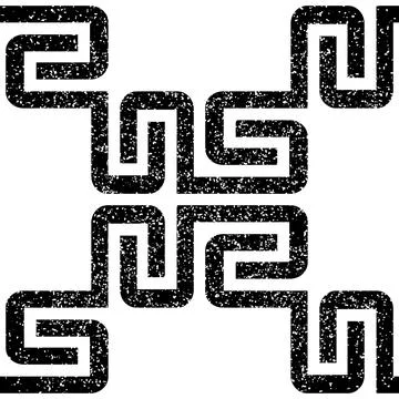 Seamless pattern with black geometric forms texture 11   2  8002 库存插图