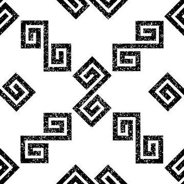 Seamless pattern with black geometric forms texture 12  8005 Illustrazione stock