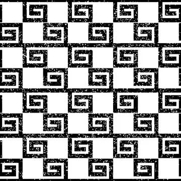 Seamless pattern with black geometric forms texture 4  8008 イラスト素材