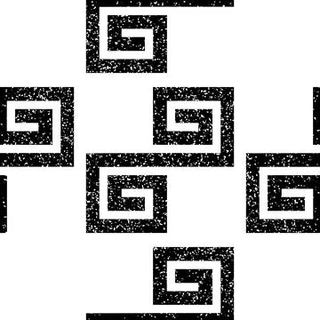 Seamless pattern with black geometric forms texture 6  8010 库存插图