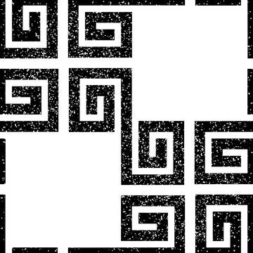 Seamless pattern with black geometric forms texture 7  8011 Illustrazione stock