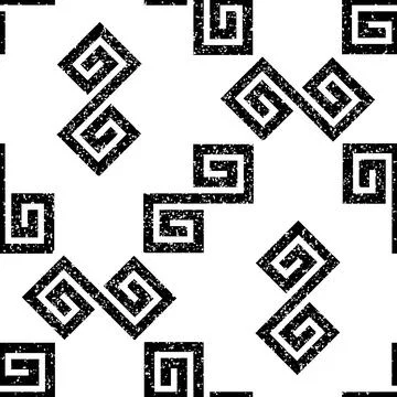 Seamless pattern with black geometric forms texture 9  8013 Stock Illustration