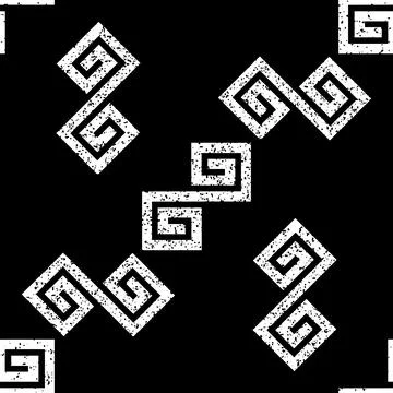 Seamless pattern with black geometric forms texture 10  8099 Illustrazione stock
