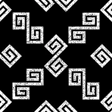 Seamless pattern with black geometric forms texture 12  8103 Illustrazione stock