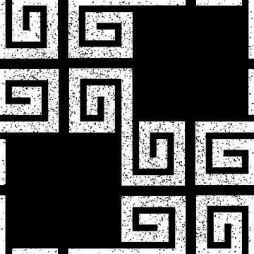 Seamless pattern with black geometric forms texture 7  8109 Illustrazione stock