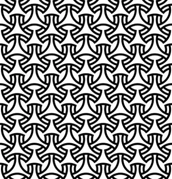 Seamless pattern in black geometric lines.For laser cutting and decoration. Stock Illustration