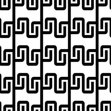 Seamless pattern with black geometric lines -Converted- 7916 Stock Illustration