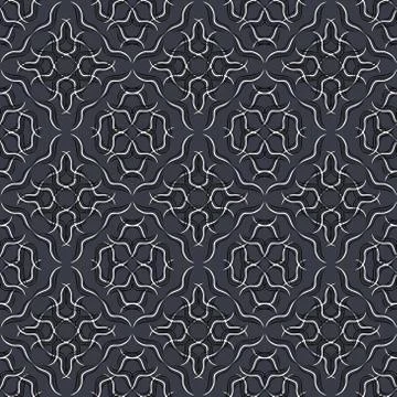 Seamless pattern in black grey and white, vector Stock Illustration