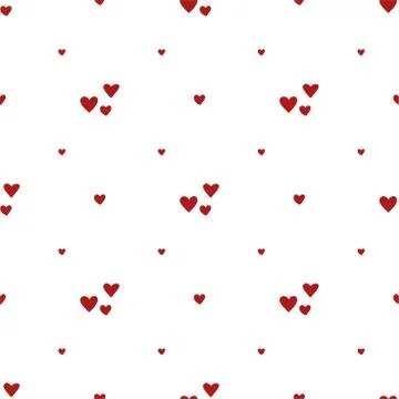 Seamless pattern with black hearts. Stock Illustration