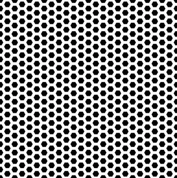 Seamless pattern. Black hexagons on white background. Stock Illustration