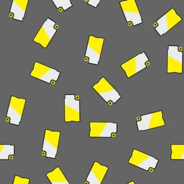 Seamless pattern black ink cartridge cartoon vector 스톡 일러스트