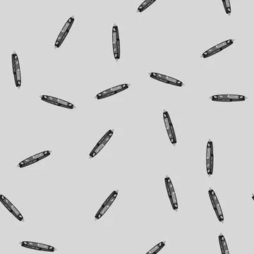 Seamless pattern Black leather punk rock style spiked bracelet Stock Illustration