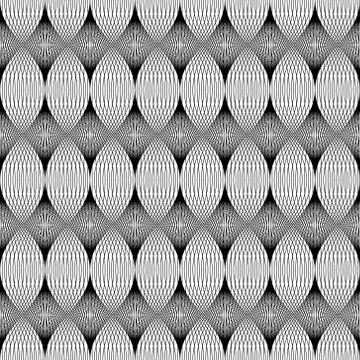 Seamless pattern, Black line. Stock Illustration