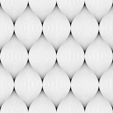 Seamless pattern, Black line. Illustrazione stock