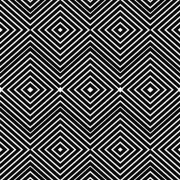 Seamless pattern from black lines and white Stock Illustration