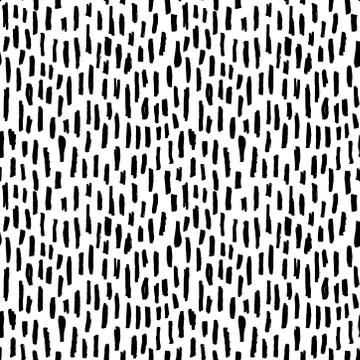 Seamless pattern black lines chalk grid design, abstract simple scandinavian  Stock Illustration