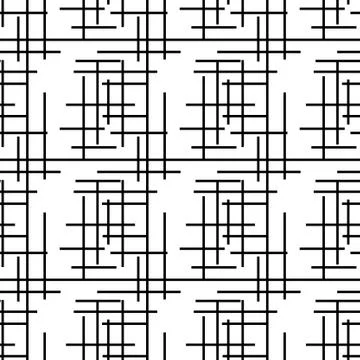 Seamless pattern with black lines Stock Illustration