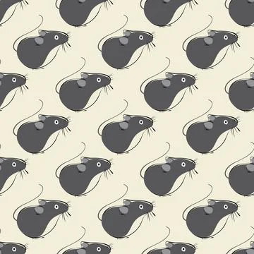 Seamless pattern with black mice-texture10 7353 Stockillustratie