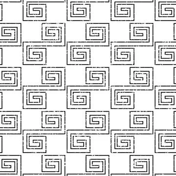 Seamless pattern with  black outline geometric forms texture 4  7994 Stock Illustration