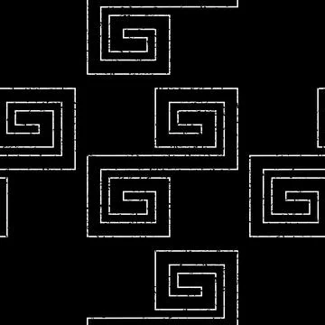 Seamless pattern with  black outline geometric forms texture 6  8094 Illustrazione stock