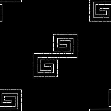 Seamless pattern with black outline geometric forms texture 1  8114 Illustrazione stock