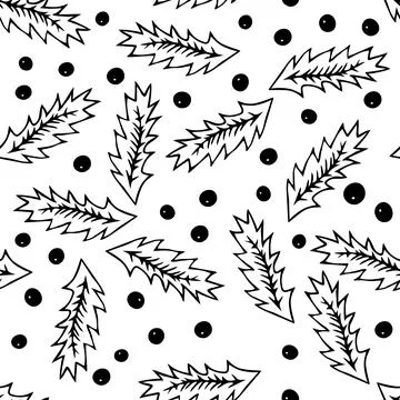Seamless pattern of a Black outline hand drawing vector illustration of a car Stock Illustration