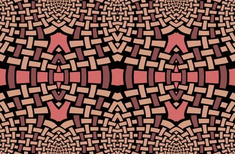 Seamless pattern black pink beige brown Stock Illustration