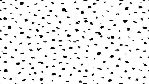 Seamless pattern with black prints drawn in ink, imitation snowfall, grunge Stock Illustration