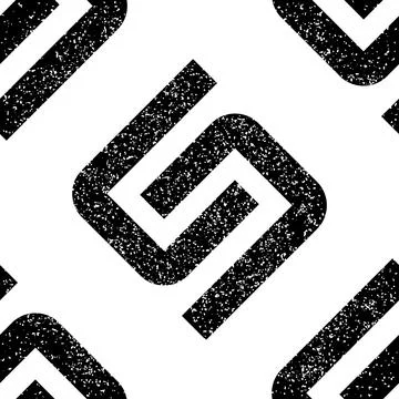 Seamless pattern with black S letter texture 10  8029 Illustrazione stock