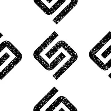 Seamless pattern with black S letter texture 5  8033 Illustrazione stock