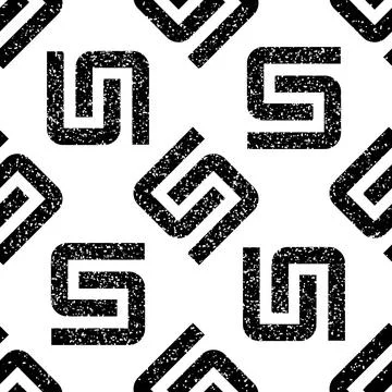 Seamless pattern with black S letter texture 7  8035 イラスト素材