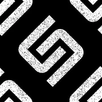 Seamless pattern with black S letter texture 10  8127 Illustrazione stock